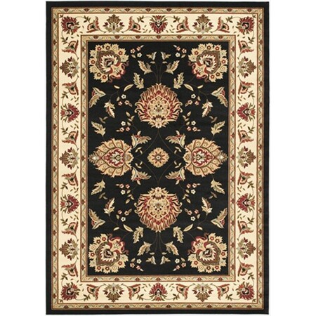 Safavieh 8 x 11 ft. Large Rectangle Lyndhurst Black and Ivory Traditional Rug LNH555-9012-8
